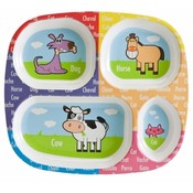 Melamine Divided Kids Plate- Animal Design