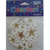 6 ct - Stars Mat Paper Coasters