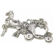Silver Tone Horse &amp; Carriage Charms