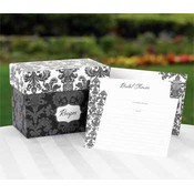 Damask Recipe Box - Bridal Shower Gift Set