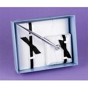 Love Links Black &amp; White Guest Book &amp; Pen
