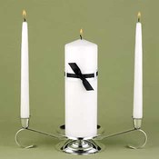 Love Links - Black &amp; White Unity Candle Set