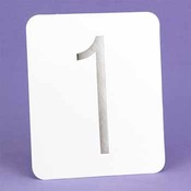 Silver Foil Table Numbers