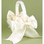 Ivory Graceful Ties Basket