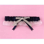 Navy &amp; Silver Darling Duo Garter