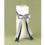 Navy &amp; Silver Darling Duo Unity Candle