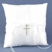 White Inspirational Beauty Ring Pillow