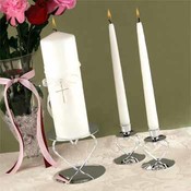 White Inspirational Beauty Unity Candle Set