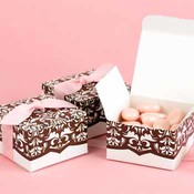 Dynamic Design White &amp; Brown Favor Boxes