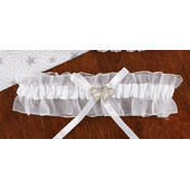 White Crystal All My Heart Garter