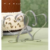 Modern Metal Heart Cake Top