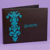 Brown &amp; Turquoise Vintage Guest Book