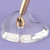 Heart Base Gold Tone Pen Set