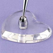 Heart Base Silver Tone Pen Set