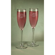 25th Anniversary Silver Swirl Flutes
