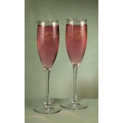 50th Anniversary Gold Swirl Flutes