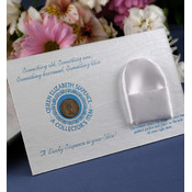 White Satin Pocket w/Lucky Coin