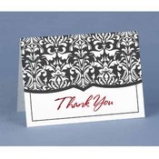 Damask Thank You Cards