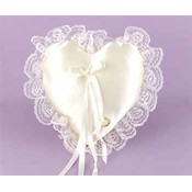 Ivory Heart Shaped Pillow