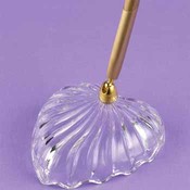 Gold Crystal Heart Pen Set