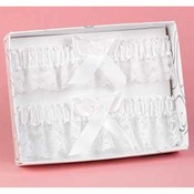 White Heart Keep/Throw Garter Set