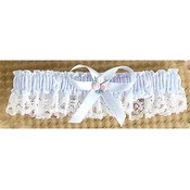 Blue Double Loop Lace Garter