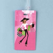 Shopaholic Luggage Tag