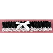 Black Ribbon &amp; Lace Garter