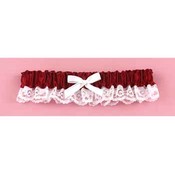 Merlot Ribbon &amp; Lace Garter