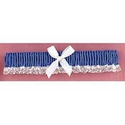 Royal Blue Ribbon &amp; Lace Garter