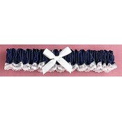 Midnight Ribbon &amp; Lace Garter