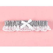 Platinum Ribbon &amp; Lace Garter