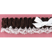 Espresso Ribbon &amp; Lace Garter
