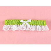 Lime Ribbon &amp; Lace Garter
