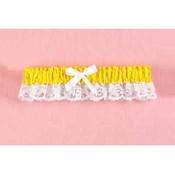 Canary Ribbon &amp; Lace Garter