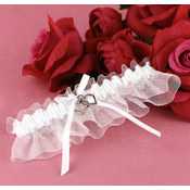 White Linked at the Heart Garter