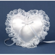 White Mini Heart Pillow