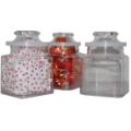 16 Oz. Clear Plastic Apothecary Jar w/Lid