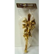 Gold Wreath Holder with Bow