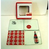 Coke Retro Glass Coaster Set