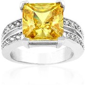 Yellow Diamond Delight CZ Ring