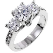 Cubic Zirconia Anniversary Ring