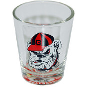 University Of Georgia Shotglass Bulllseye Bottom