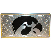University Of Iowa Car Tag Diamond Plate