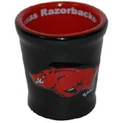 University Of Arkansas Shotglass Ceramic Relief Bl