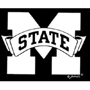 Mississippi State University Sticker 4X6  M 25 Pac