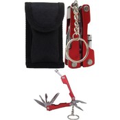 Mini Multi Tool Keychain Pocket Knife RED
