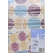 Gift Wrap "Stripes &amp; Circles"