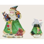 St. Nichols with Toys Christmas Candle Holder