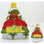 Cardinal Christmas Candle Holder